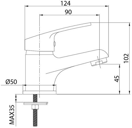 Смеситель Milardo Simp SIMSB00M01