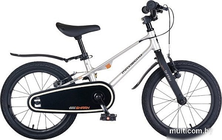 Детский велосипед Maxiscoo Shark Sport 16 2025 MSC-SH1642 (серый жемчуг)