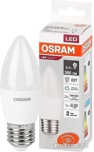 Светодиодная лампа Osram LV CL B60 7 SW/865 230V E27 10X1 RU