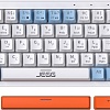 Клавиатура JEGG ZA63 Pro White Blue Orange (TNT Yellow)