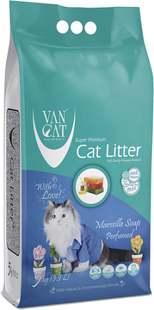 Наполнитель для туалета Van Cat Marseille Soap с ароматом марсельского мыла 5 кг