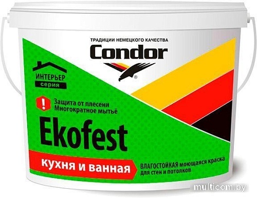 Краска Condor Ekofest база A 15 кг (белый)