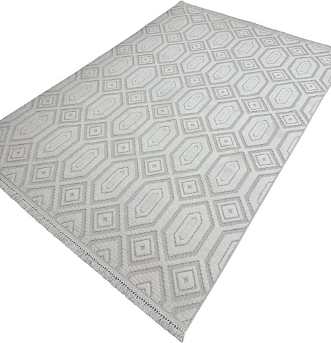 Ковер для жилой комнаты Radjab Carpet Поло Прямоугольник EN 262 12549RK (2x4, Cream)