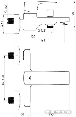 Смеситель Rubineta Modena-10/K