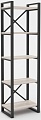 Стеллаж Hype Mebel Стандарт 80x200 (черный/древесина белая)
