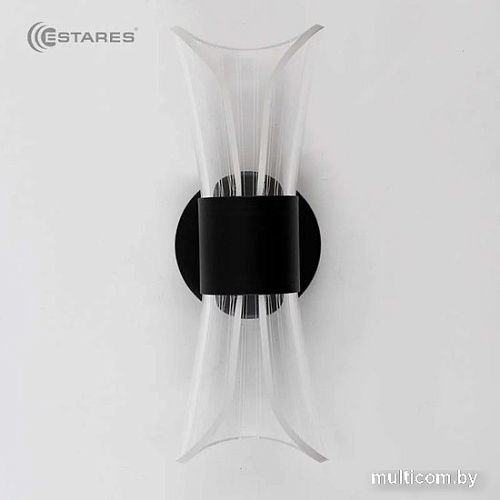 Бра Estares Dio 12W 2Y-ON/OFF-230x80x85-BLACK/CLEAR-220-IP20