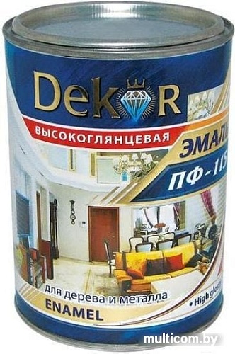Эмаль Dekor ПФ-115 1.8кг (красный)