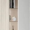 Шкаф-витрина Black Red White Linn Со стеклом 100x60x36 (ясень шимо/белый)