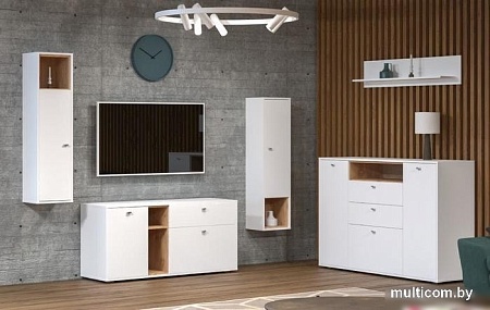 Комод Mobi Бэль (белый премиум/дуб золотой craft)