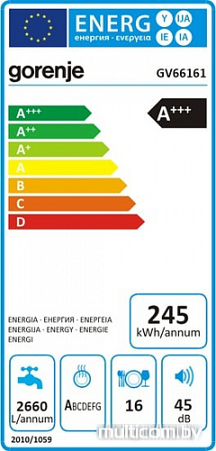 Посудомоечная машина Gorenje GV66161