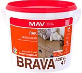 Лак Brava ВД-АК-2041 мебельный 3 л (бесцветный полуглянцевый)