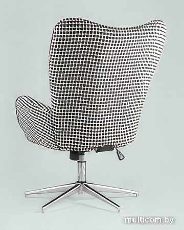 Интерьерное кресло Stool Group Филадельфия FUCHS HOUNDTOOTH (регулируемое, черный/белый)