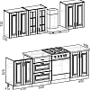 Готовая кухня Интермебель Бостон-4 1.8 (акация белая/акация белая/венато)