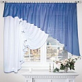 Тюль Nivasan Джульетта Hk.DG-L12 4x1.7 м (синий, левая)