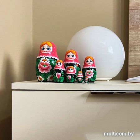 Развивающая игра Брестская Матрешка В розовом платке и сакурой (набор 7 шт)