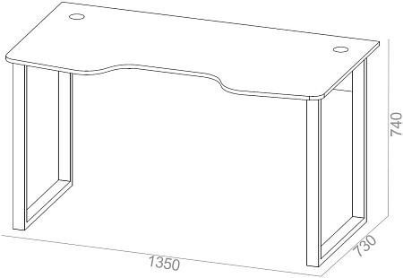 Геймерский стол Сокол КСТ-19 (черный/красный)