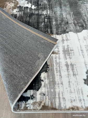 Ковер для жилой комнаты Radjab Carpet Бьянка Прямоугольник D009A 8563RK-B (1x2, Cream Shirink/Blue Fdy)