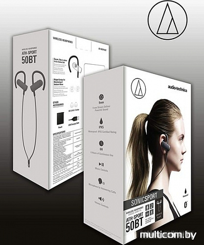 Наушники Audio-Technica ATH-SPORT50BT (черный)