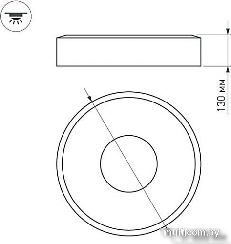 Светодиодная панель Arlight SP-TOR-RING-SURFACE-R600-42W Day4000 022136(1)