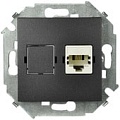 Розетка телефонная Simon 15 1591480-038 (графит)