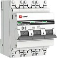 Выключатель автоматический EKF 3P 8А (D) 4.5kA ВА 47-63 mcb4763-3-08D-pro