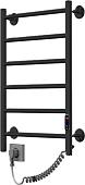 Полотенцесушитель ZorG Классика Гранд 50x80, 160 вт (К-ЖК панель, слева, черный)