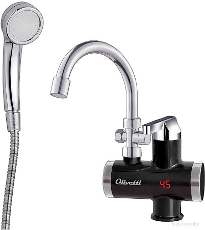 Проточный электрический водонагреватель кран+душ Olivetti OL-WH4054SS