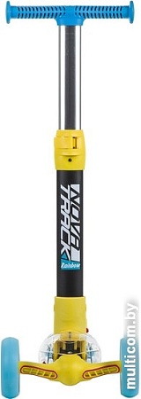 Самокат Novatrack Pro+ 2019 125T.RAINBOW.BL9 (синий/желтый)