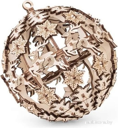 Сборная модель Eco-Wood-Art Новогодний шар