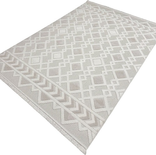 Ковер для жилой комнаты Radjab Carpet Поло Прямоугольник EN 256 12517RK (1.6x3, Cream/Beige)