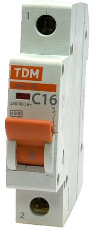 Выключатель автоматический TDM Electric ВА 47-29 1Р 32А (B) 4.5кА SQ0206-0013