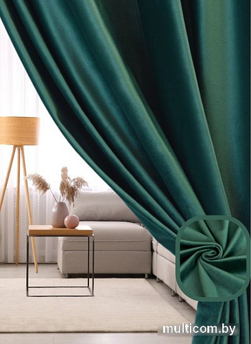 Комплект штор Soft Lines Бархат 9138-10 2x2.4 м (зеленый изумруд, 2 шт)