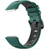 Ремешок Rumi силиконовый для Huawei Band 7 (зеленый/черный)