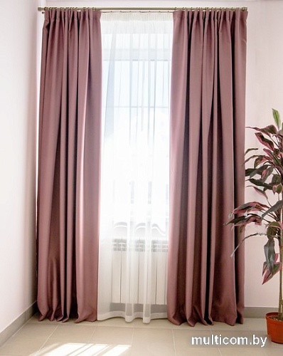 Комплект штор Decoretto Блэкаут роза БР-K16 3x2.7 м (розовый, 2 шт)