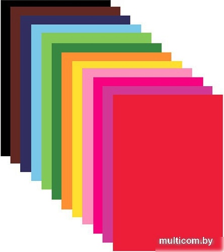 Набор цветного картона BRAUBERG Самолет 113556 (12 л, 12 цв)