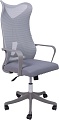 Кресло AksHome Abraham ткань/сетка, серый)