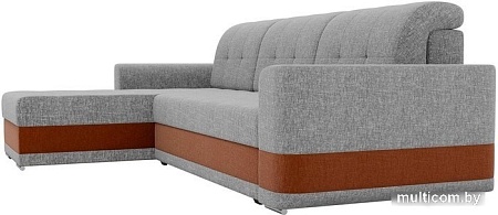 Угловой диван Mebelico Честер 61127 (левый, рогожка, серый/коричневый)