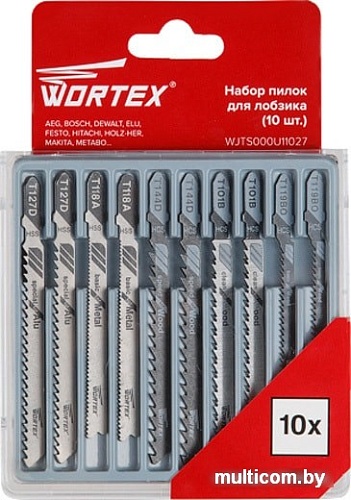 Набор оснастки для электроинструмента Wortex WJTS000U11027 (10 предметов)