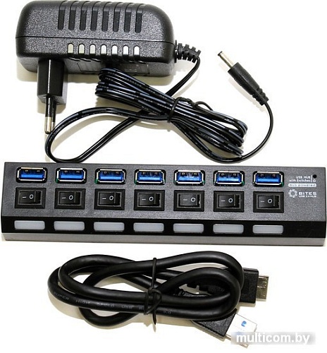 USB-хаб 5bites HB37-303PBK