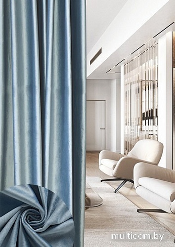 Штора Ника Зварико 7200250 2.0x2.5 м (серый/голубой/индиго 24)