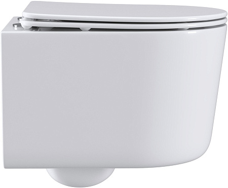 Унитаз подвесной Roxen Simple compact в комплекте с инсталляцией StounFix Dual Fresh 6 в 1 968486 (кнопка: сатин)