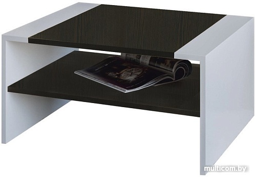 Журнальный столик Мебельград №9 (белый дым глянец/венге мали)