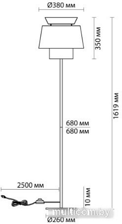 Торшер Odeon Light Kressa 4992/1F