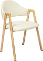Стул с подлокотниками Mio Tesoro Луна DC-048A (белый/дерево)