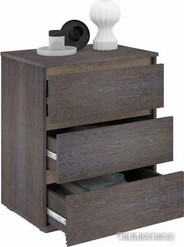 Комод Кортекс-мебель Бари 60 3ш (береза/береза/дуб сонома)