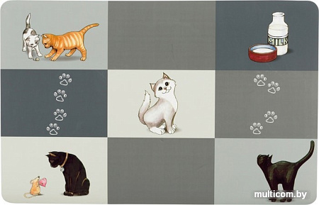 Коврик под миску Trixie Patchwork Cat Place 24579