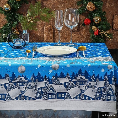 Скатерть Текстильный городок Полночь ТХбК29118-2/150 (120x150, синий)