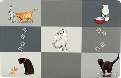 Коврик под миску Trixie Patchwork Cat Place 24579