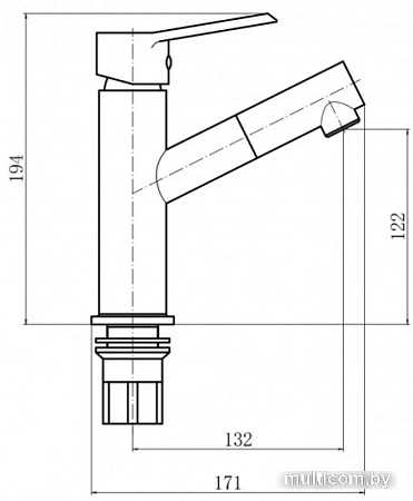 Смеситель PLstart PL4009-7 (черный)