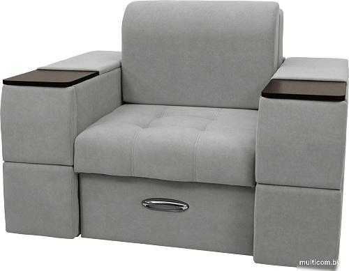 Сириус Лидер-13 НПБ 135x110 (Eva 08 велюр светло-серый)